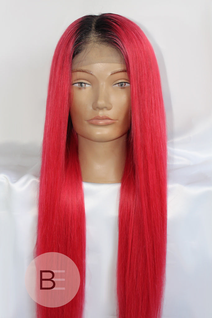 Human Hair Red Lace Wig