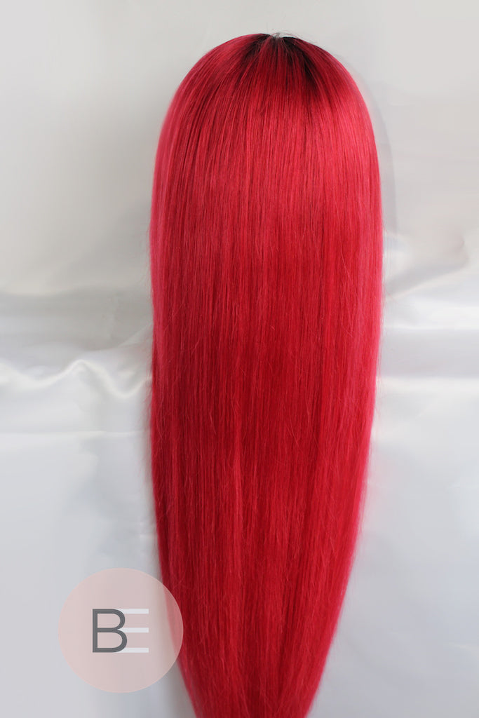 Red Human Hair Lace Wig