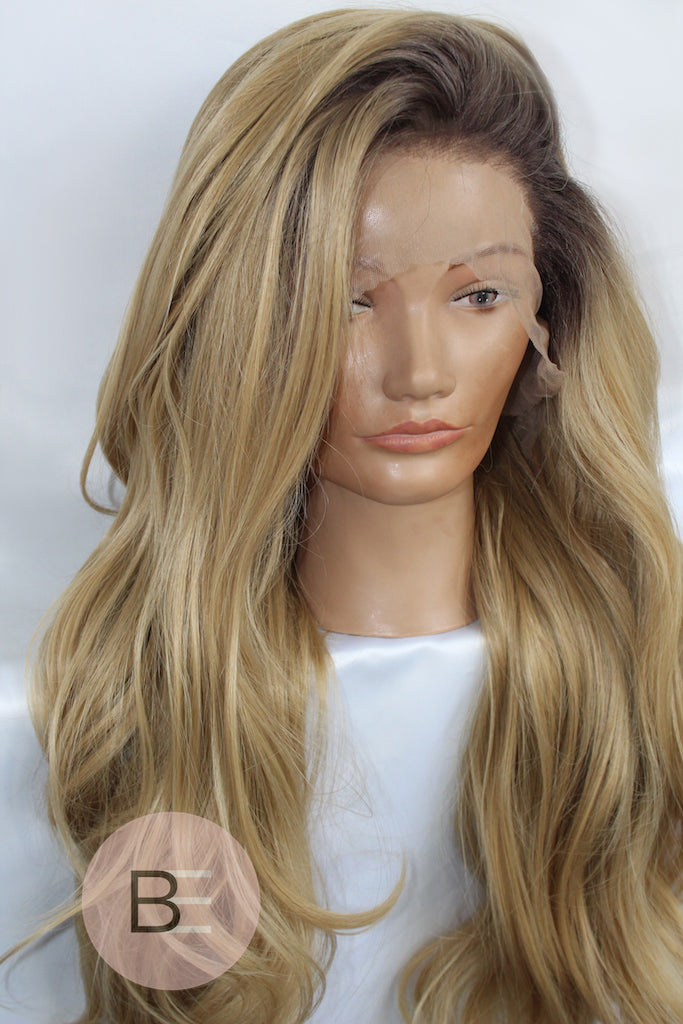 Natural Blonde Synthetic Hair Lace Front Wig